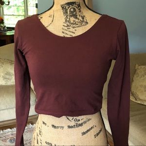 American Apparel Long Sleeve Crop Top